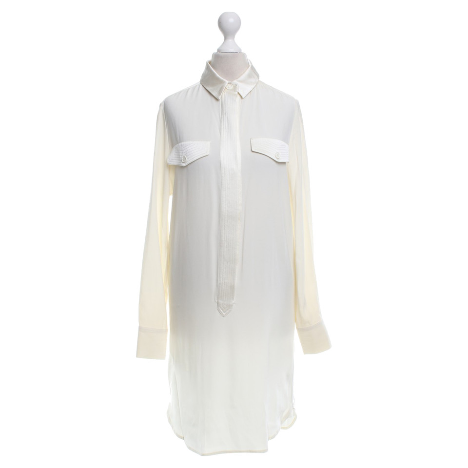 Reiss Robe chemise en crème blanche