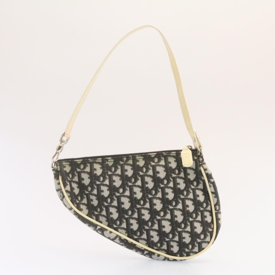 Dior Saddle Bag mini 21 cm aus Canvas in Schwarz