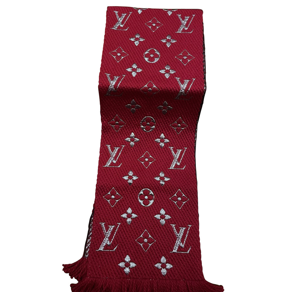 Louis Vuitton Logomania aus Wolle in Rot