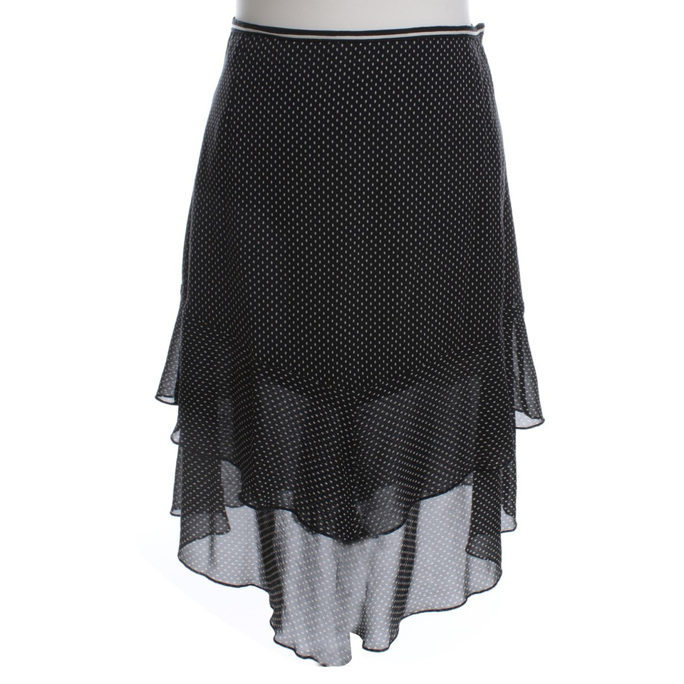 Marc Cain Silk skirt with dot pattern