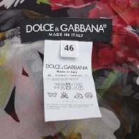 Dolce & Gabbana top in seta con stampa floreale
