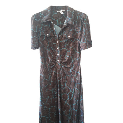 Diane Von Furstenberg Robe en Soie en Marron