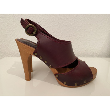Strenesse Blue Sandals Leather in Bordeaux