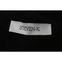 Steven-K Oberteil aus Leder in Schwarz