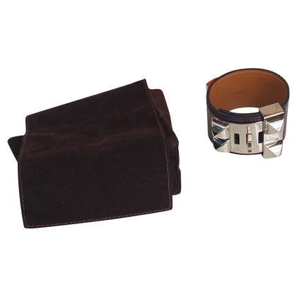 Hermès Collier de Chien Armband Leather in Violet