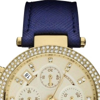 Michael Kors Parker Chronograaf Navy Horloge van het Leer