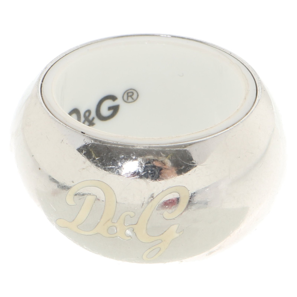 D&G Silberfarbener Ring 