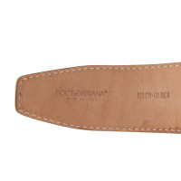 Dolce & Gabbana Gürtel aus Leder in Beige
