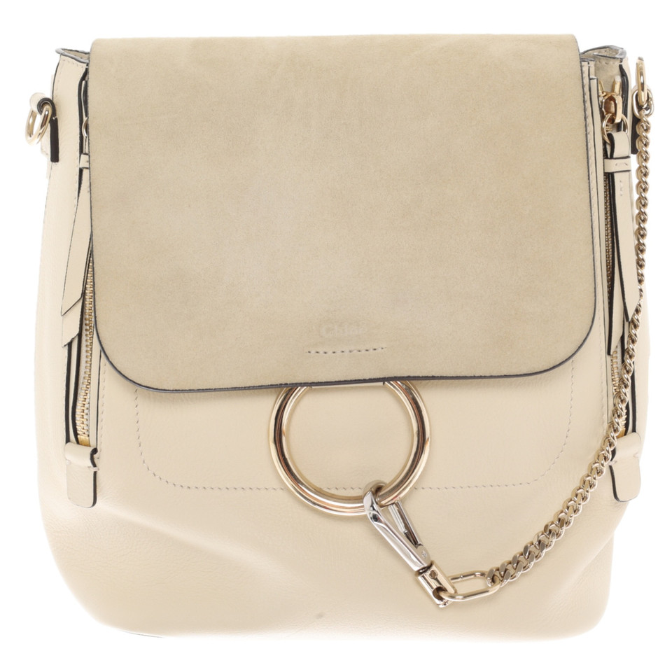 Chloé Faye Backpack Leather in Cream