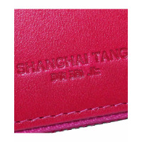 Shanghai Tang  Clutch aus Leder in Rosa / Pink