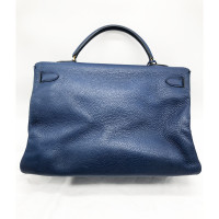 Hermès Kelly Bag 40 in Pelle in Blu