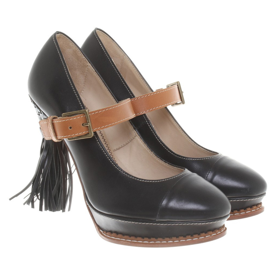 Wunderkind Plateau-Pumps in Schwarz