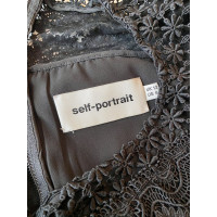 Self Portrait Robe en Coton en Noir