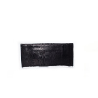 Maison Du Posh Clutch Leer in Zwart