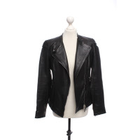Windsor Jacke/Mantel aus Leder in Schwarz