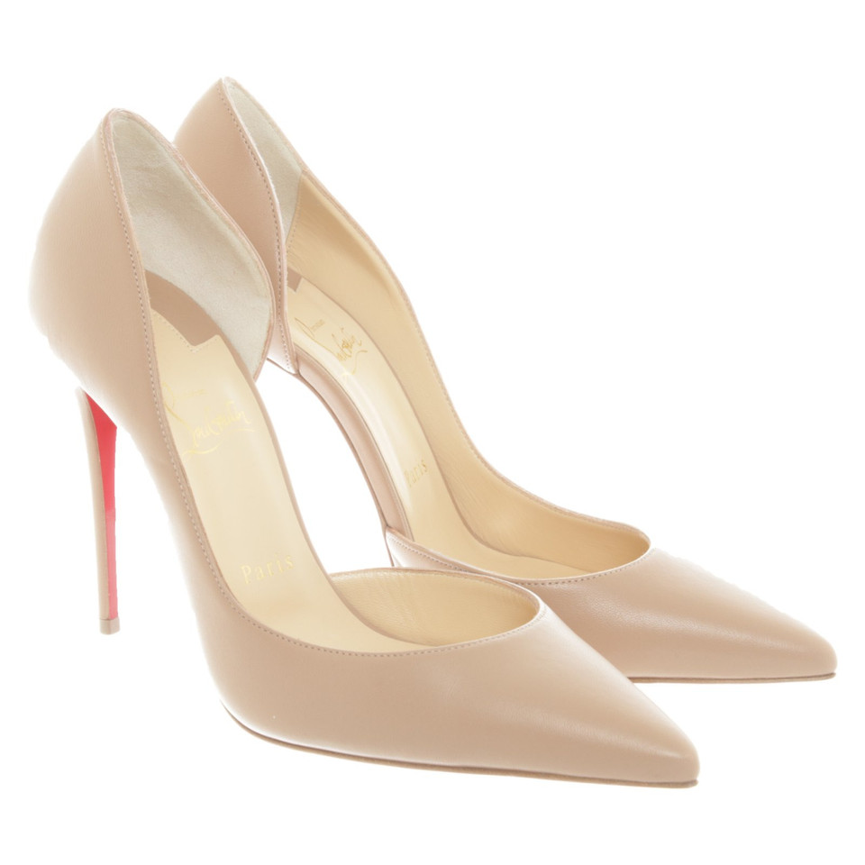 Christian Louboutin Pumps/Peeptoes aus Leder in Nude