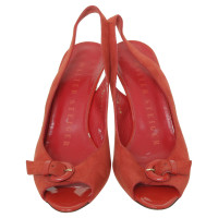 Walter Steiger Slinback peep-toes in red