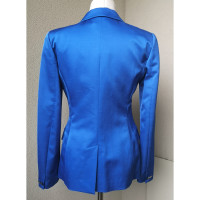 Gianni Versace Jacke/Mantel aus Viskose in Blau