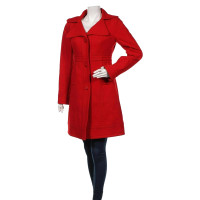 Costume National Jacke/Mantel aus Wolle in Rot