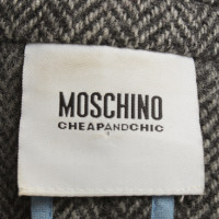 Moschino Cheap And Chic Wol Blazer met visgraat patroon