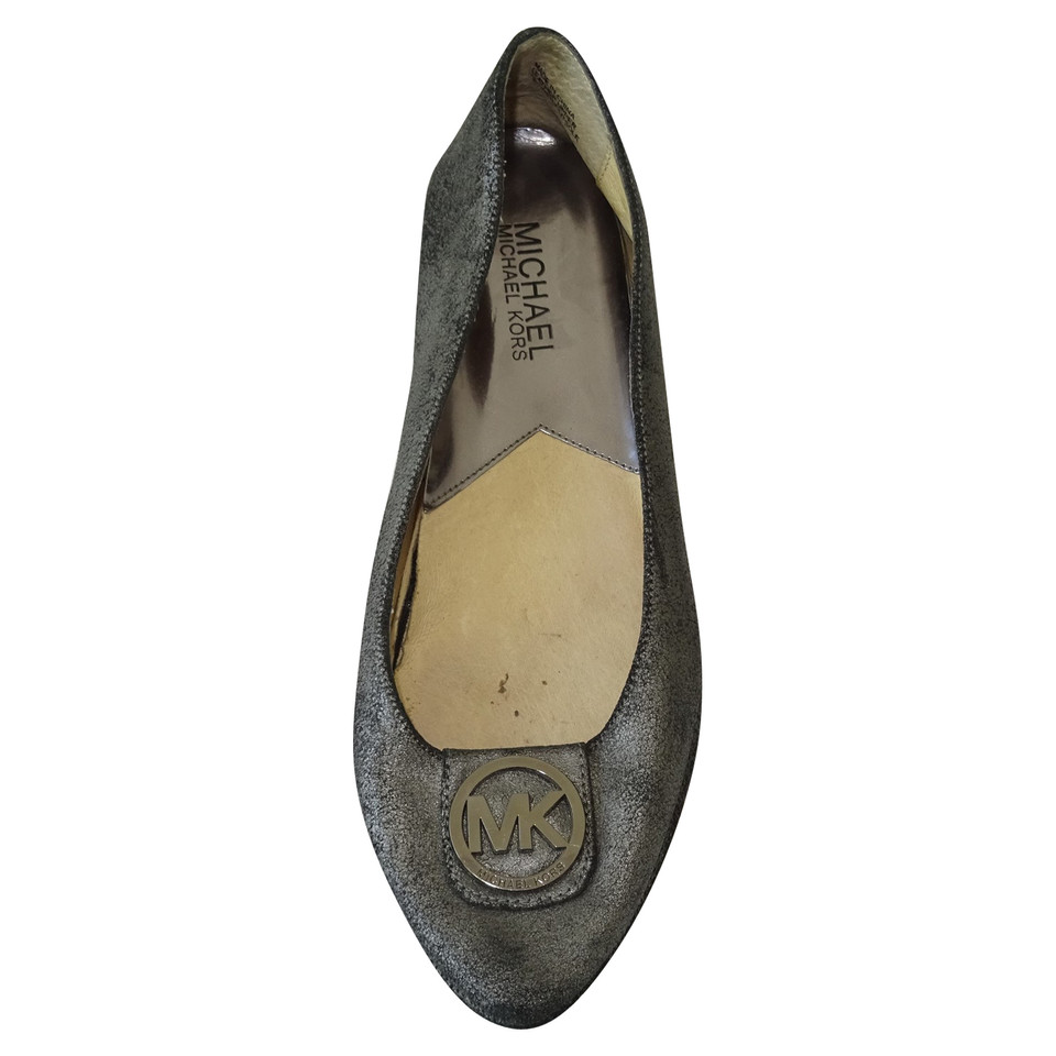 Michael Kors Chaussons/Ballerines en Cuir en Argenté