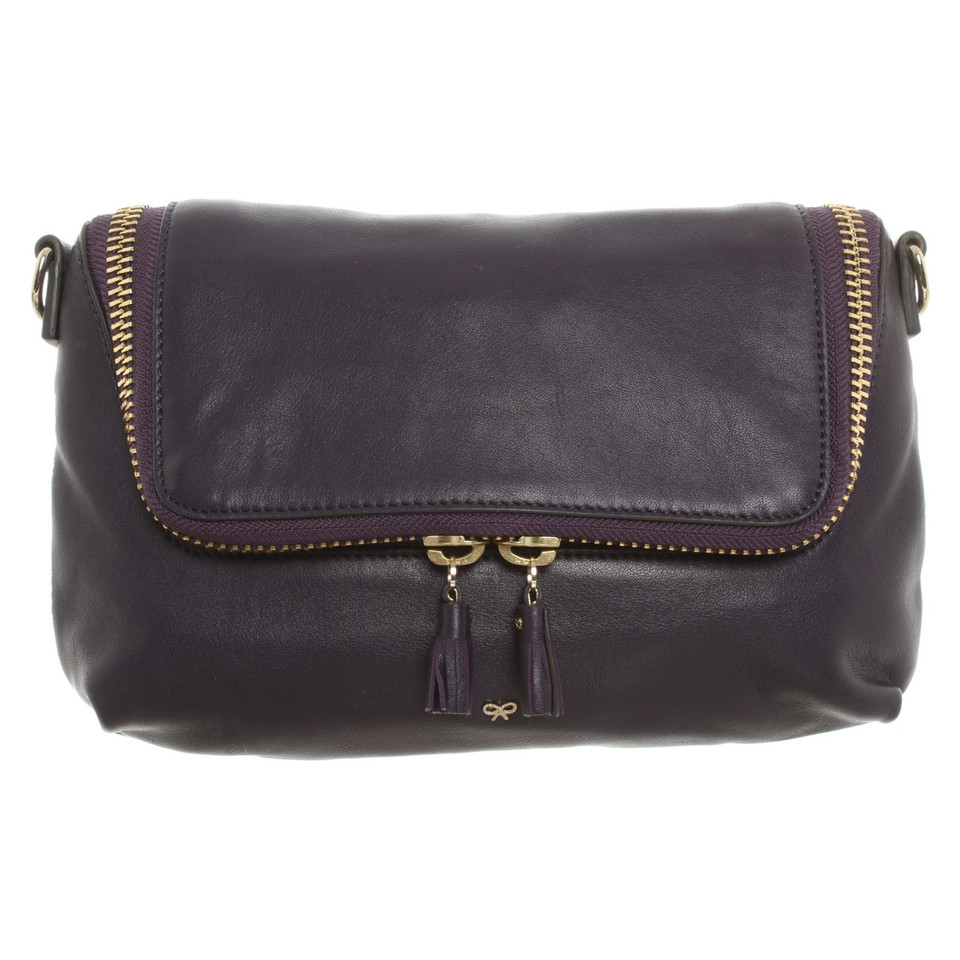 Anya Hindmarch Shoulder bag Leather in Violet