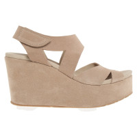 Pedro Garcia Wedges Suede in Taupe