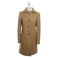 Prada manteau de laine Schlichter en beige