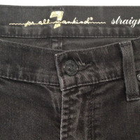 7 For All Mankind Jambe noire de jeans Straight