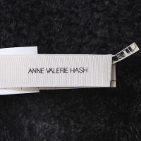 Anne Valerie Hash Maglia della pelliccia di colore nero / grigio