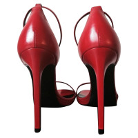 Saint Laurent rouge Jane sandales en cuir