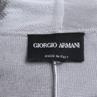 Giorgio Armani Gebreide blazer in zilvergrijs