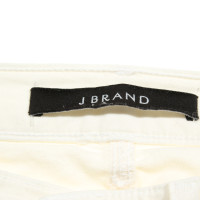 J Brand Paire de Pantalon en Coton en Crème