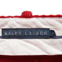 Ralph Lauren Pantalon en velours côtelé en rouge