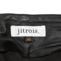 Jitrois Paire de Pantalon en Cuir en Noir