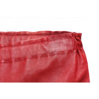Stouls Paio di Pantaloni in Pelle in Rosso