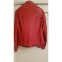 Fratelli Rossetti Jacke/Mantel aus Leder in Rot