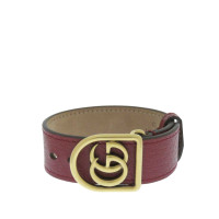 Gucci Armreif/Armband aus Leder in Rot