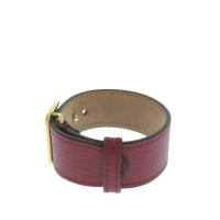 Gucci Armreif/Armband aus Leder in Rot