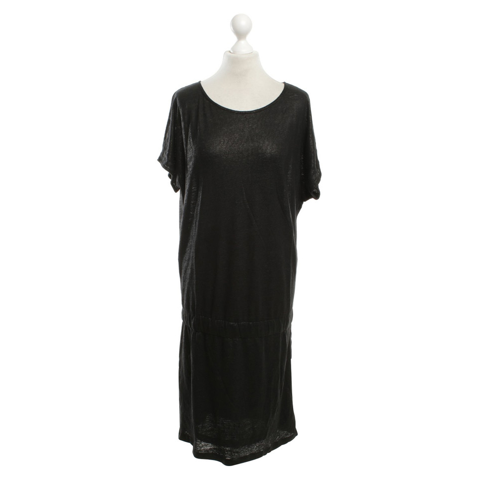 Other Designer IHeart - linen dress in black / metallic