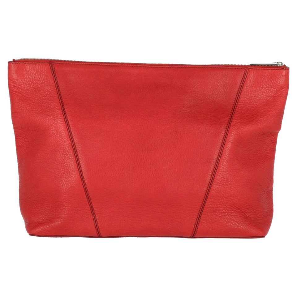 Vince Clutch Bag Leather in Red