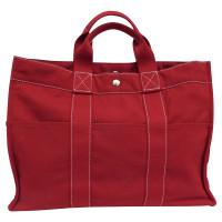 Hermès borsa di tela con tasche esterne
