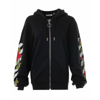 Off White Jacke/Mantel aus Baumwolle in Schwarz