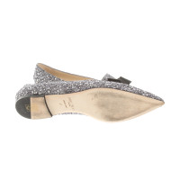 Jimmy Choo Slipper/Ballerinas in Silbern