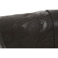 Antik Batik Umhängetasche aus Leder in Schwarz