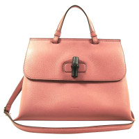 Gucci Bamboo Daily Top Handle Bag Leather in Pink