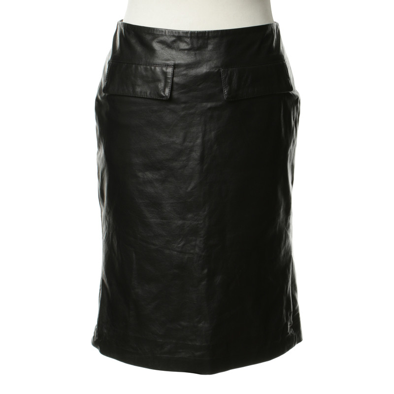 Belstaff Jupe en cuir noir 