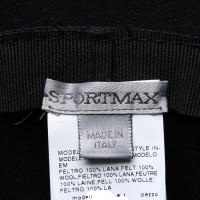 Sport Max Hut/Mütze aus Wolle in Schwarz