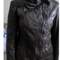 All Saints Jacket/Coat Leather in Brown