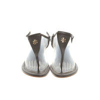 Tory Burch Sandalen aus Leder in Schwarz